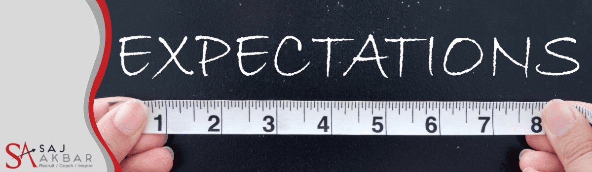 Tape measure under the word expectations