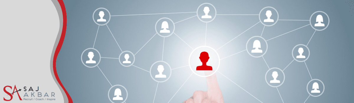 A network of people connected to the middle person