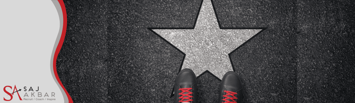 Feet stood at the bottom of a star